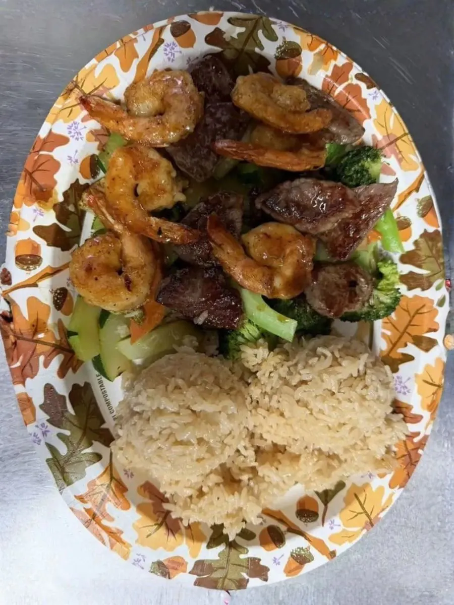 Hibachi Steak & Jumbo Shrimp at Hibachi Express，a Asian Fusion Restaurant in Greenville