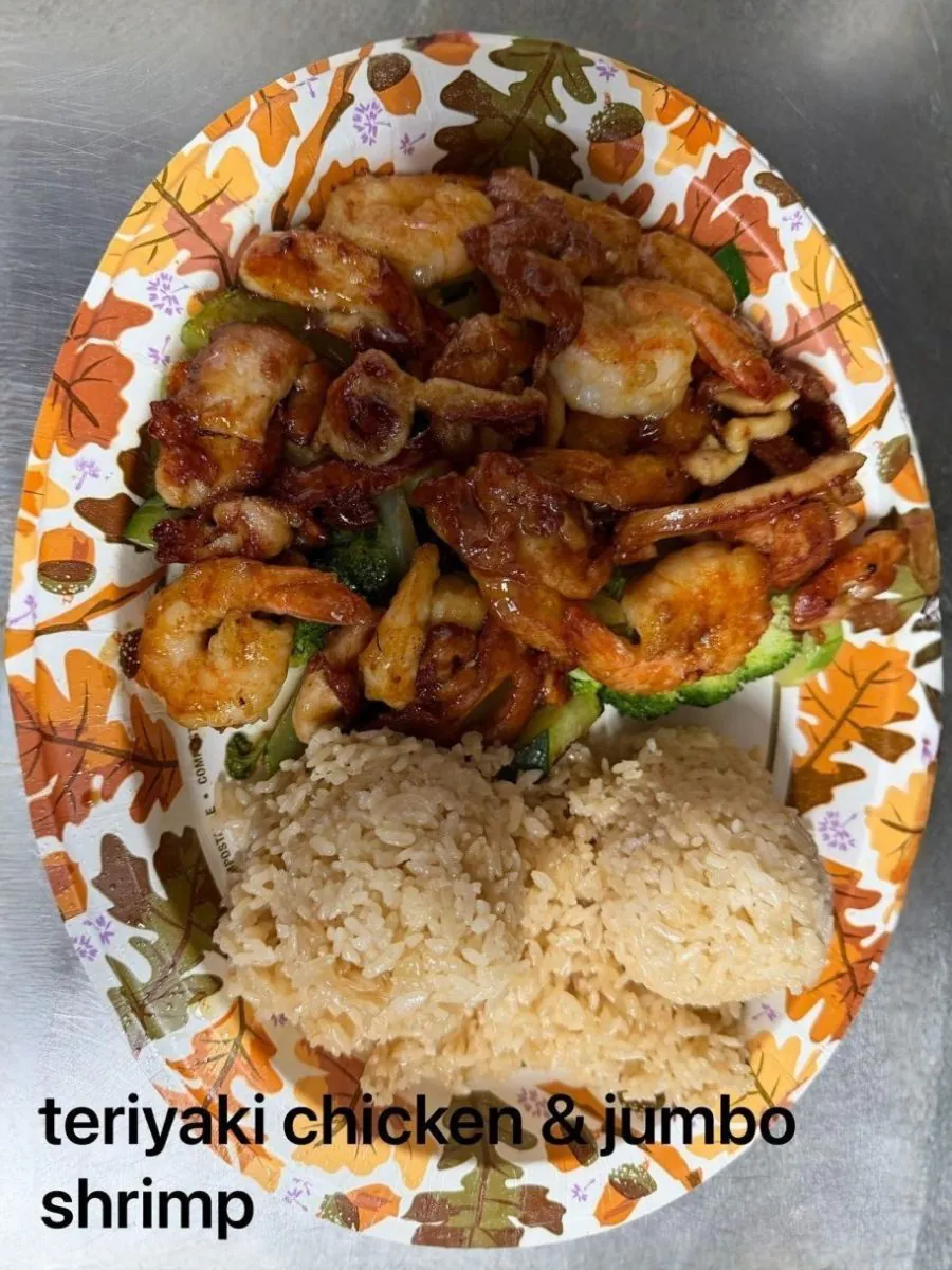 Teriyaki Chicken & Jumbo Shrimp at Hibachi Express，a Asian Fusion Restaurant in Greenville